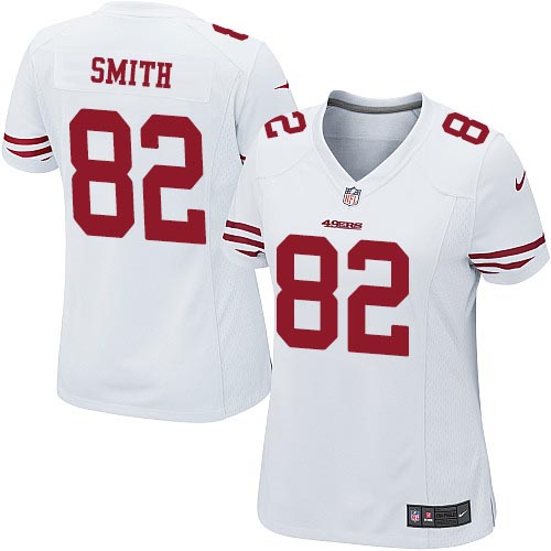 Women's Game Torrey Smith Nike Jersey White Road - #82 NFL San Francisco 49ers
